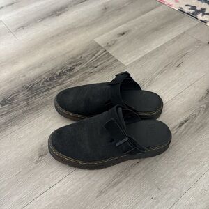 Dr. Martens Black Suede Flats